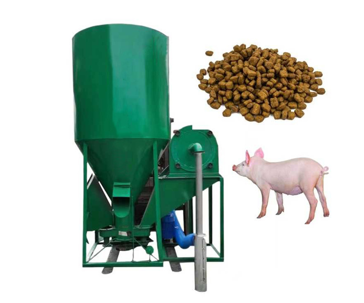 Pig feed crushing mixer