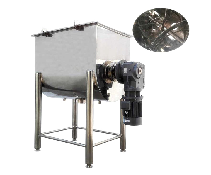 Single shaft double screw feed mixer