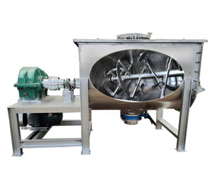 Refractory ribbon mixer