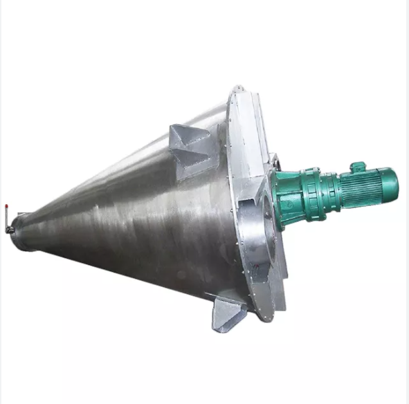 What are the advantages of a single cone double screw mixer?