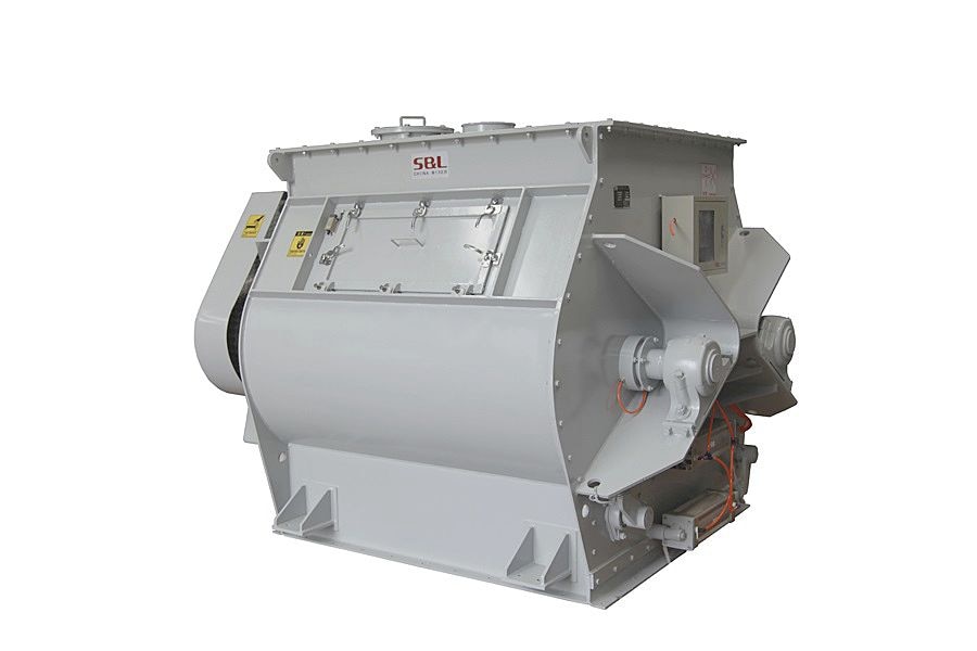 Horizontal gravityless shaft paddle mixer