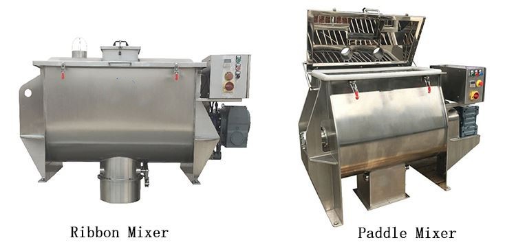 Ribbon mixer vs paddle mixer