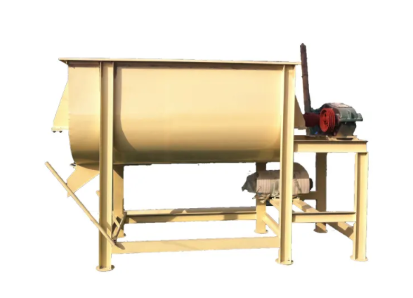 Single shaft double screw feed powder mixer