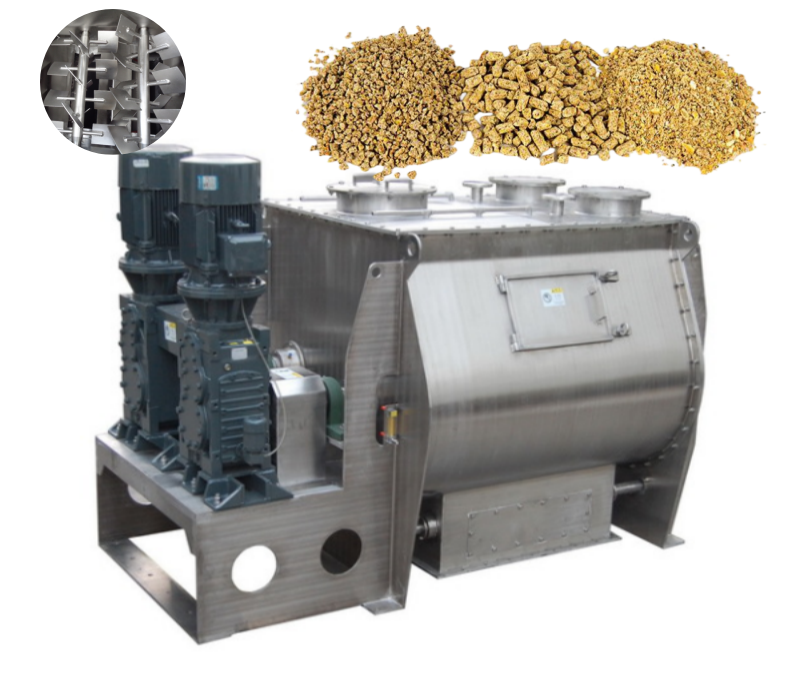 Double Shaft Paddle Feed Mixer for Solids and Powders