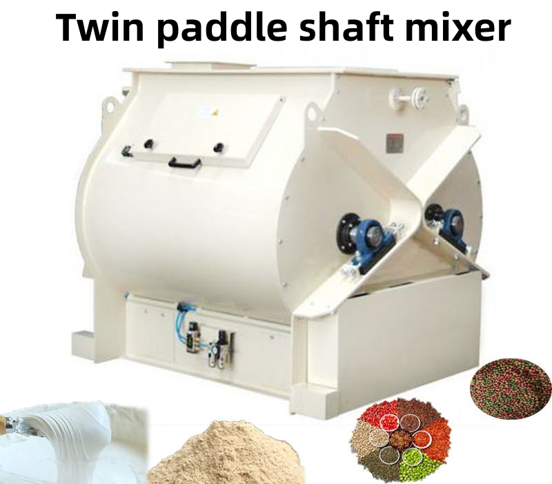 What is the mixing time for a twin paddle shaft mixer