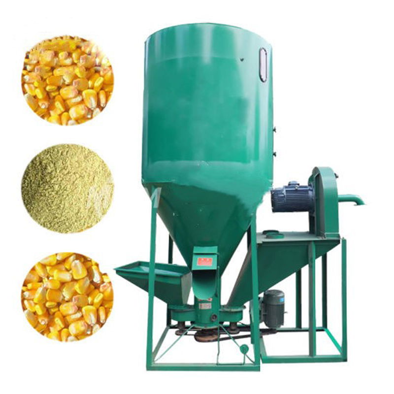 What is the function of vertical crushing mixer?