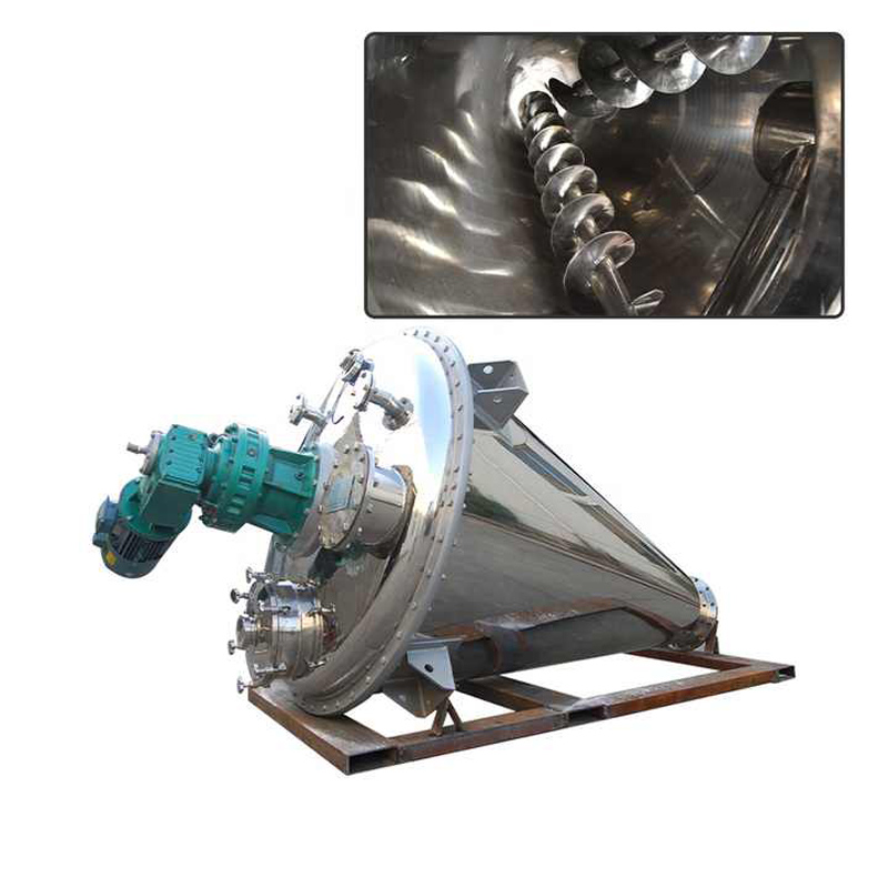 Characteristics of single cone double screw mixer