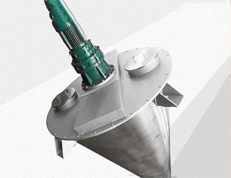 Characteristics of single cone double screw mixer