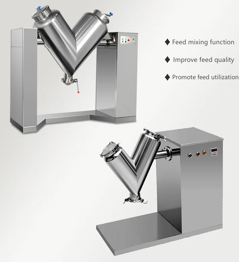 What is the function of a rotary drum feed mixer? 