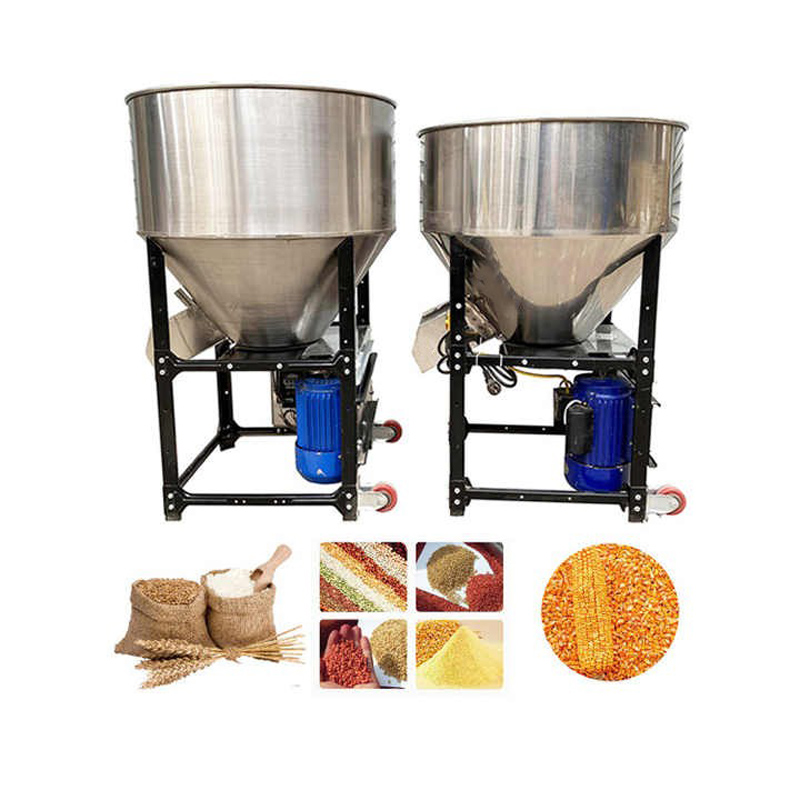 What are advantages of feed dry and wet mixer? 