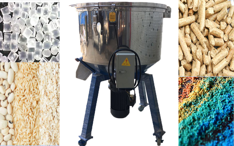 What is the structure and working principle of a plastic granule mixer?