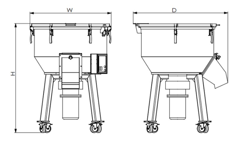 What is the structure and working principle of a plastic granule mixer?