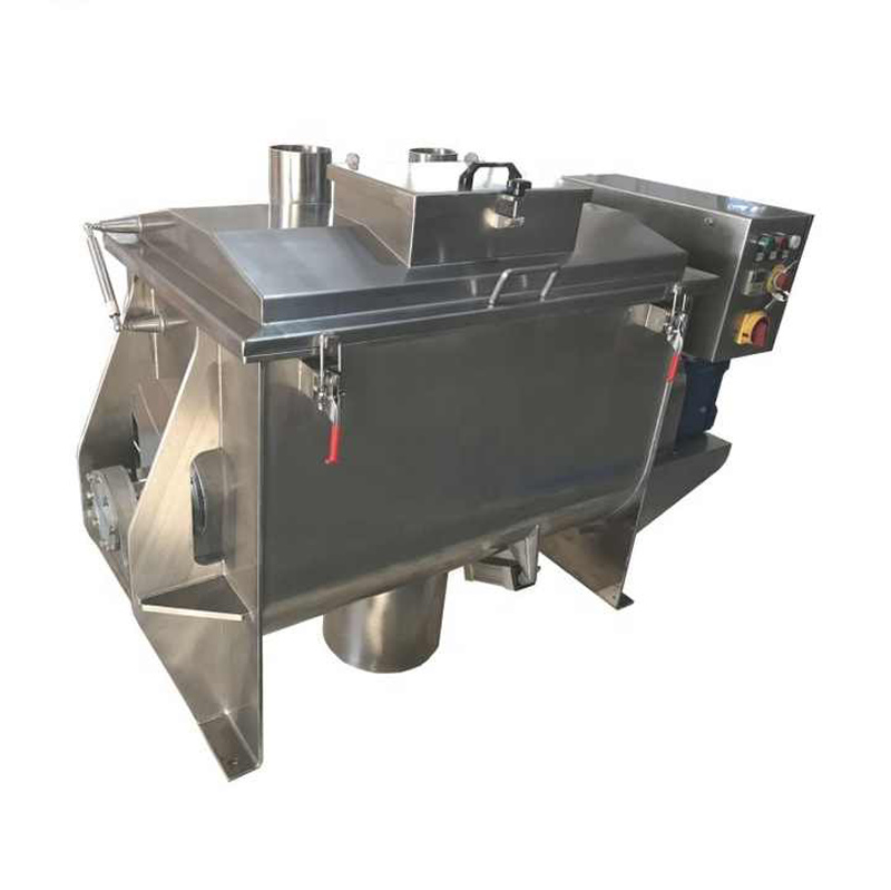 What is a horizontal dry powder mixer used for?