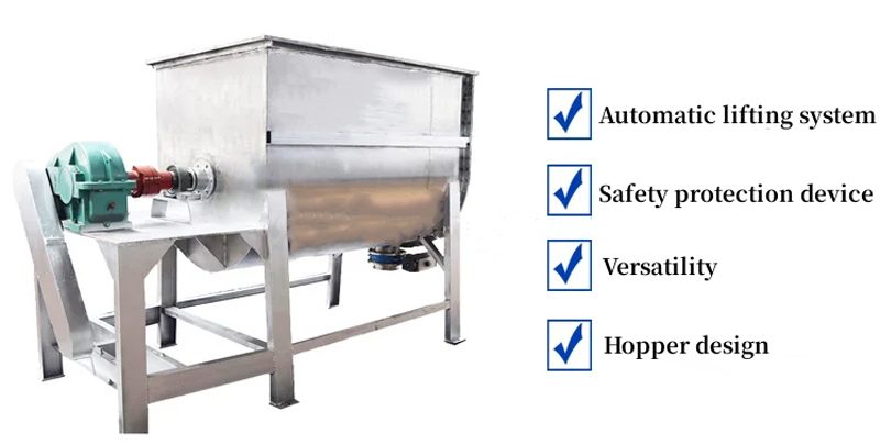 Features of Automatic lifting hopper mixer