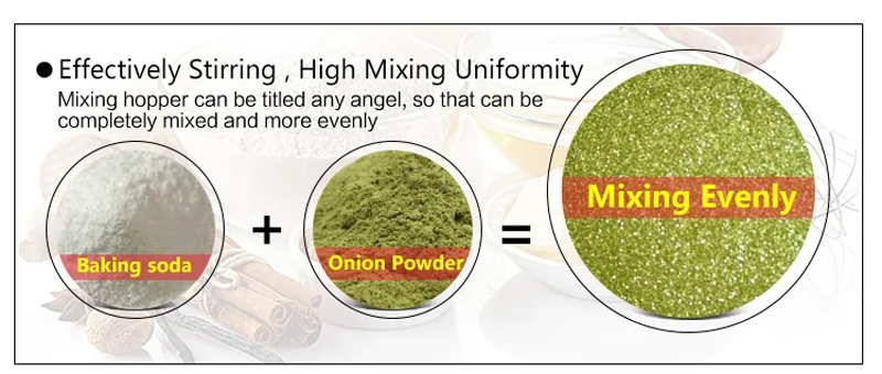 How does a dry powder mixer work?