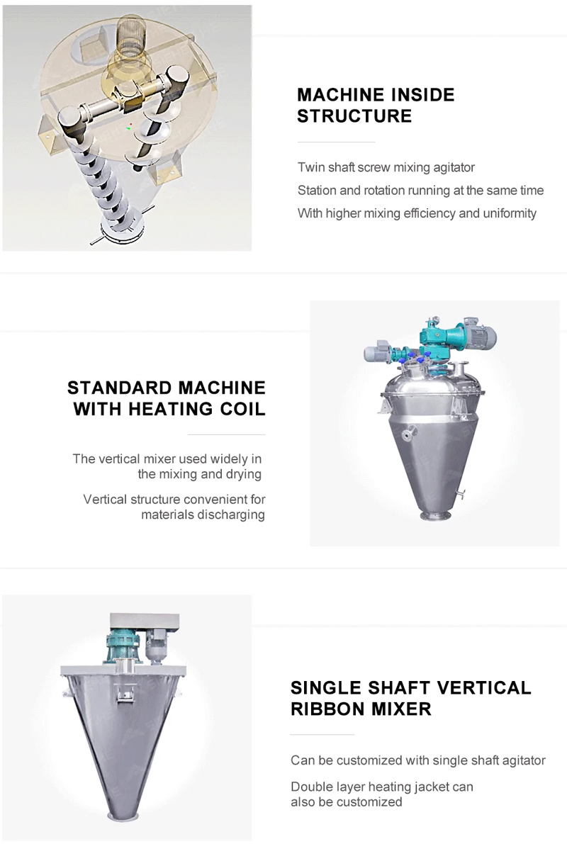 How does a vertical screw mixer work? 