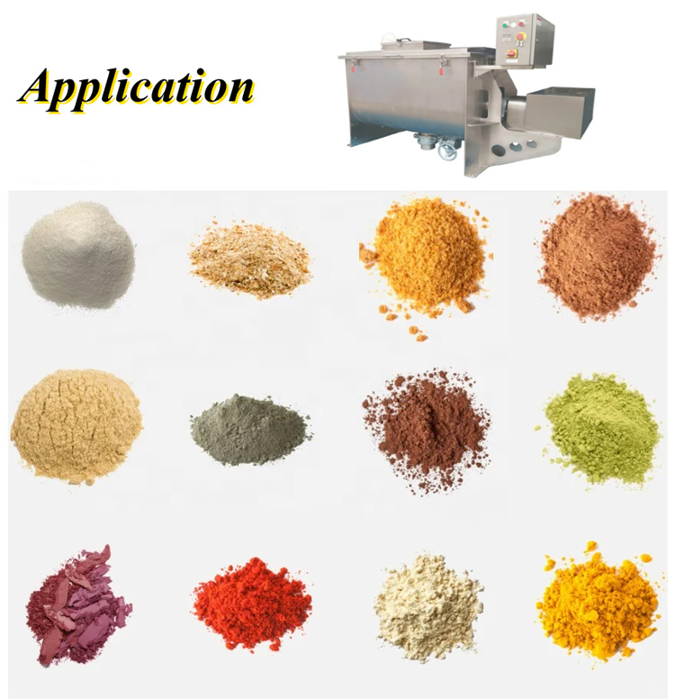 horizontal food additive powder mixer machine