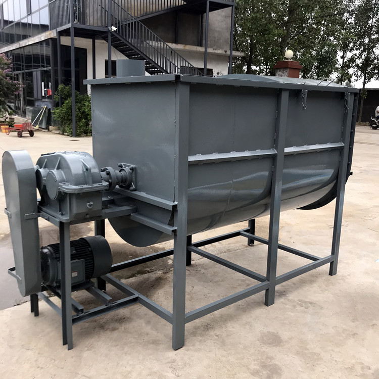 What is the function of fertilizer ribbon mixer? 