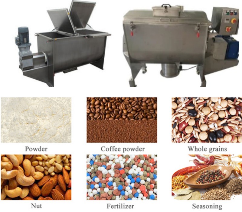 horizontal food additive mixer