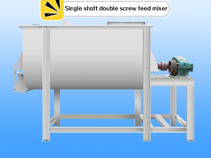 How does a single shaft double screw feed mixer work? 