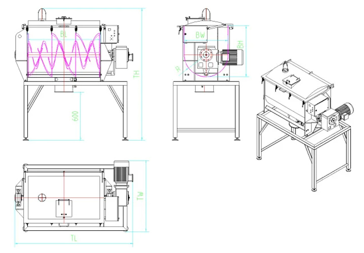 How does a single shaft double screw feed mixer work? 