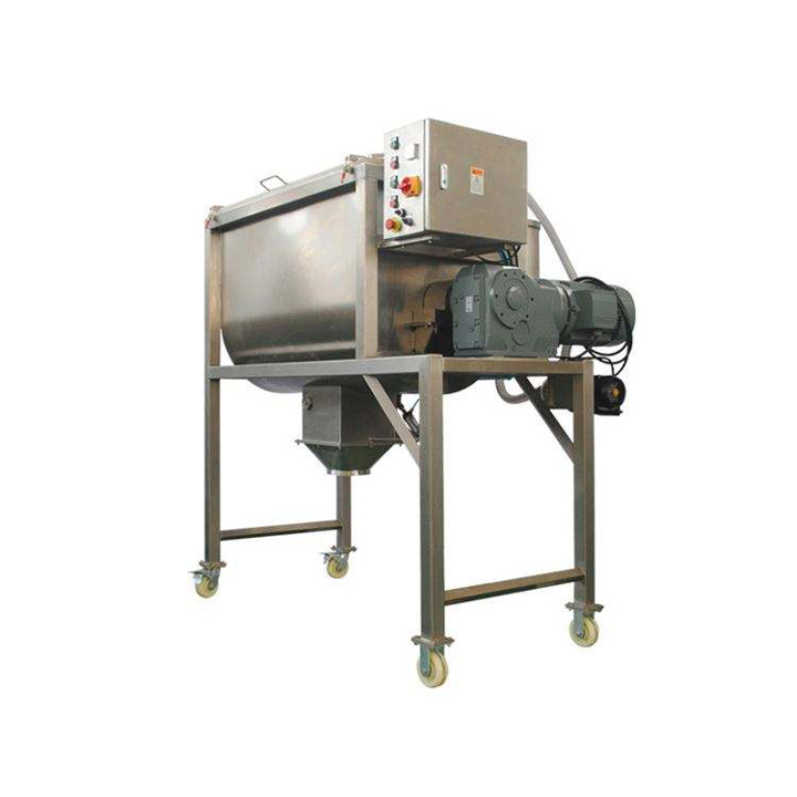 How does a single shaft double screw feed mixer work? 