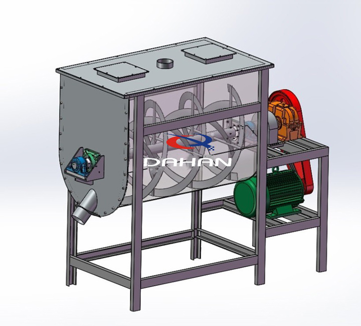 What is single shaft double screw feed mixer work?