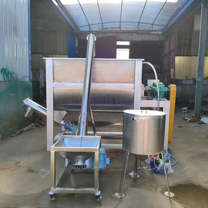 What is single shaft double screw feed mixer work?