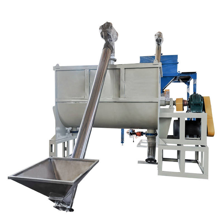 Widely used single shaft double screw feed mixer