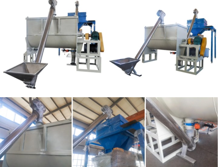 Widely used single shaft double screw feed mixer