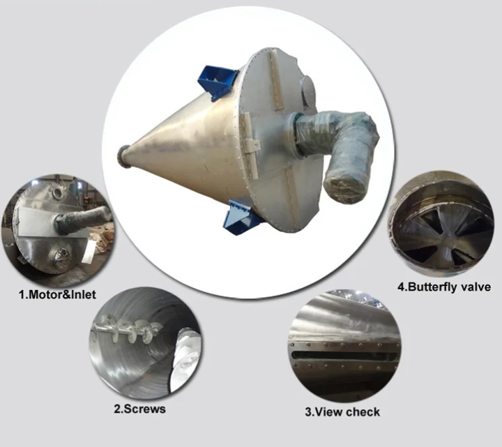 Solids and Powders for Vertical Screw Mixer