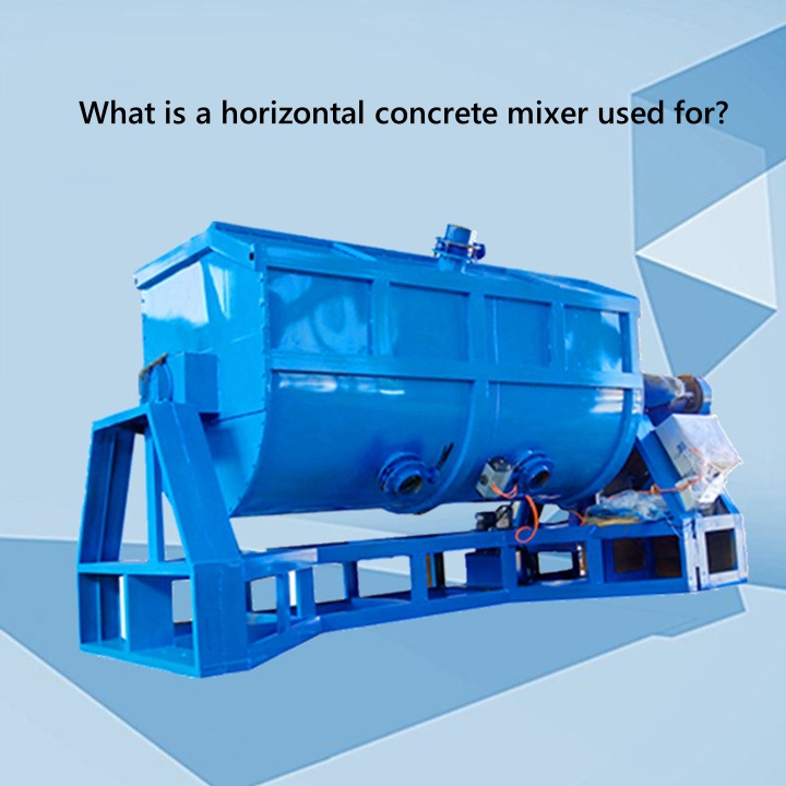 What is a horizontal concrete mixer used for?