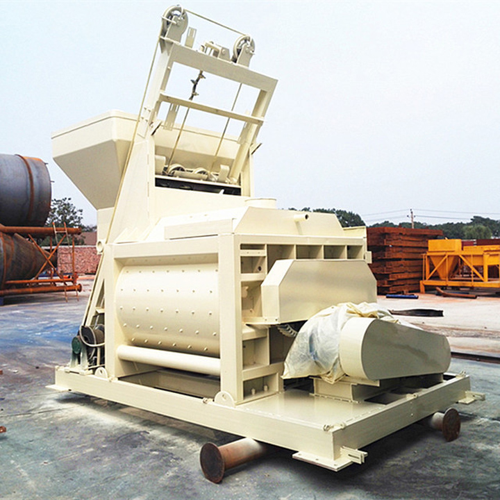 What is a horizontal concrete mixer used for?