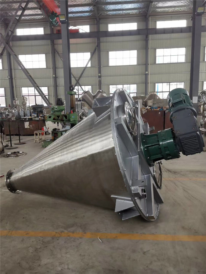 What is the working principle of conical twin screw mixer？