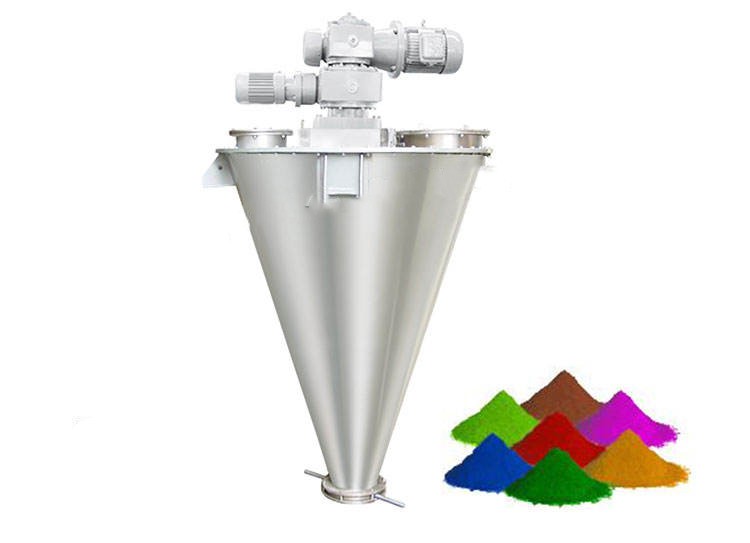 Single cone double screw mixer model