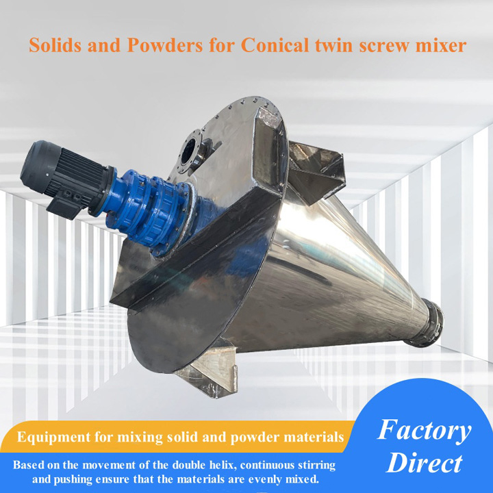 Solids and Powders for Conical twin screw mixer