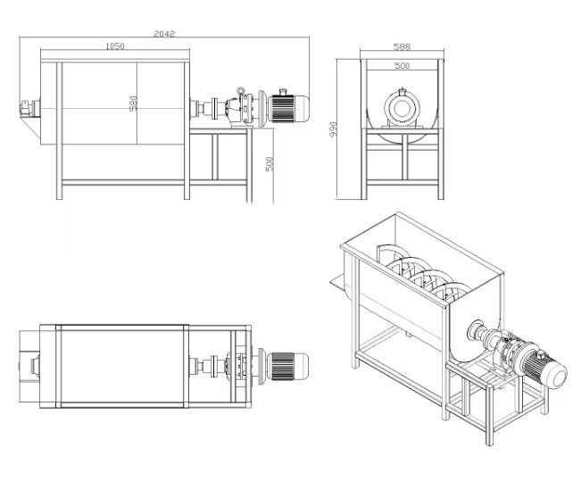 What is the principle of tile bond ribbon mixer?