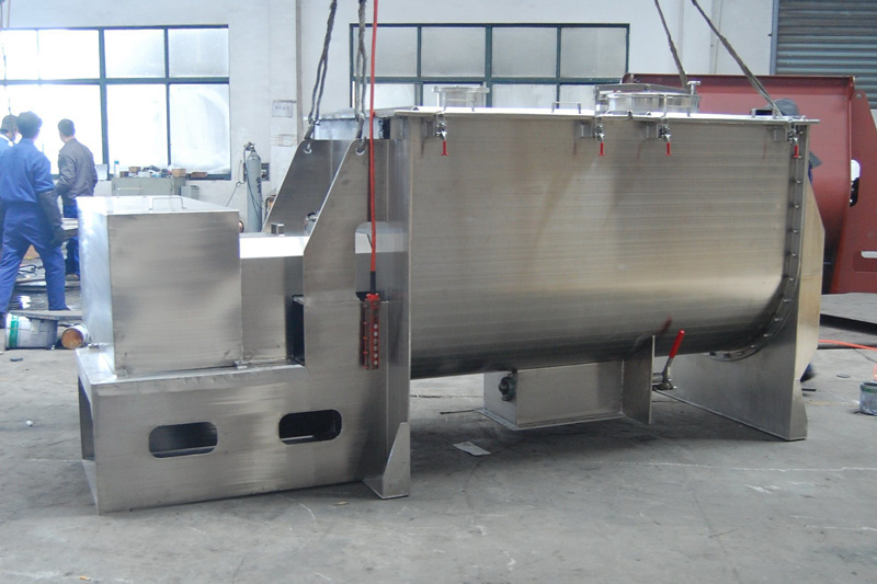 Horizontal Animal Feed Ribbon Mixer