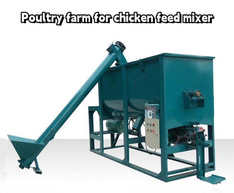 Poultry farm for chicken feed mixer