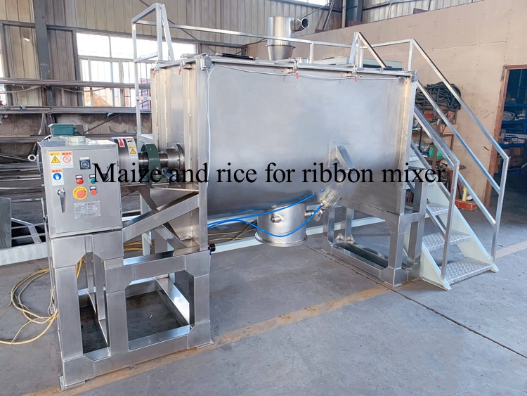 Maize and rice for ribbon mixer 