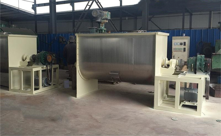 Calcium carbonate for horizontal ribbon mixer