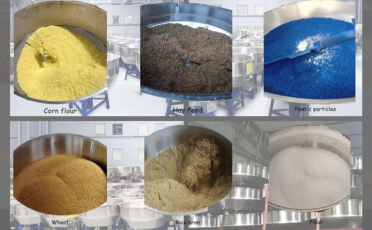 Wheat bran for stainless steel feed mixer