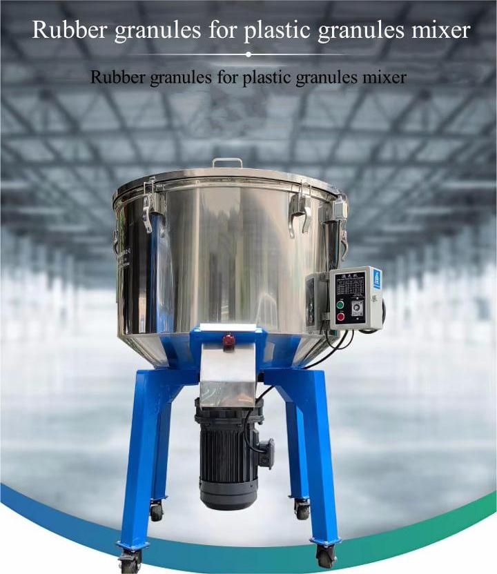 Rubber granules for plastic granules mixer