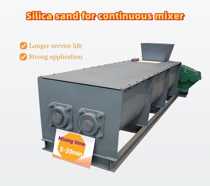 Silica sand for continuous mixer