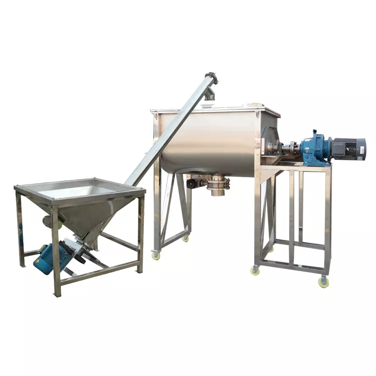 Vertical screw conveyor mixer 