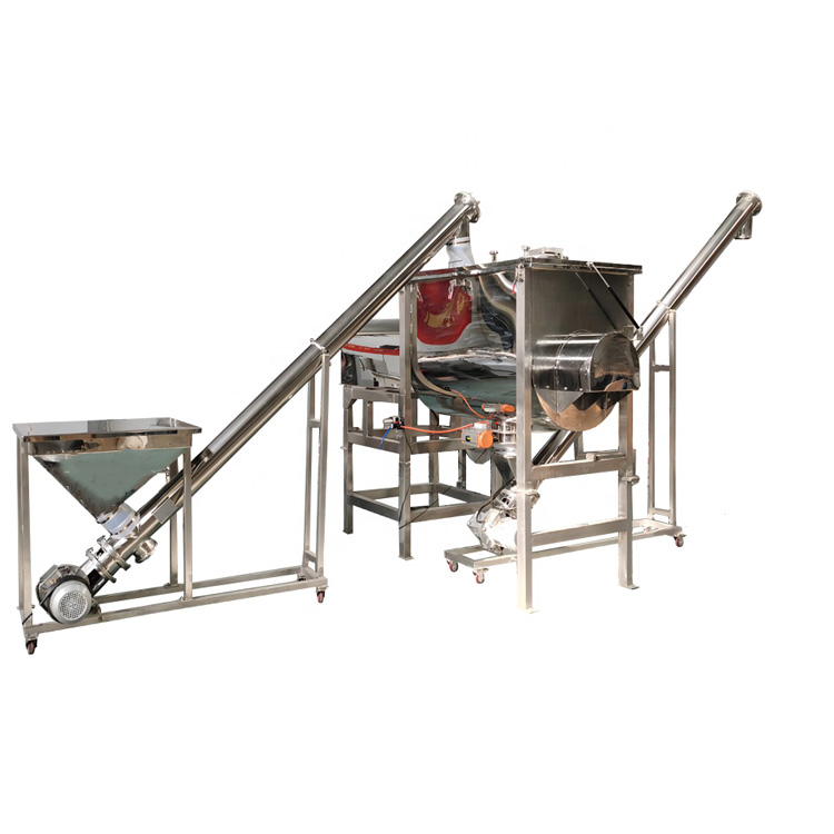 Vertical screw conveyor mixer 