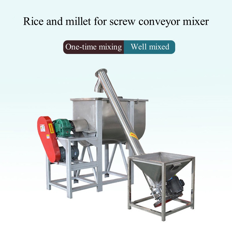 Rice and millet for screw conveyor mixer