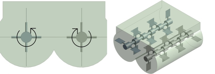 Polymer powder for paddle mixer