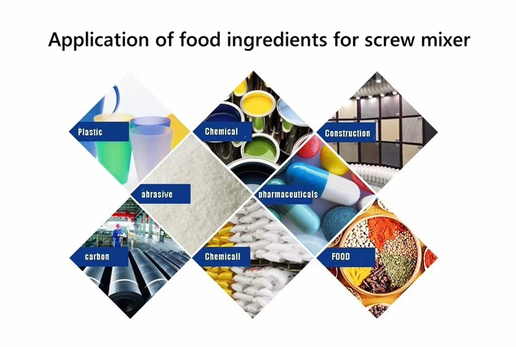 Food ingredients for screw mixer 