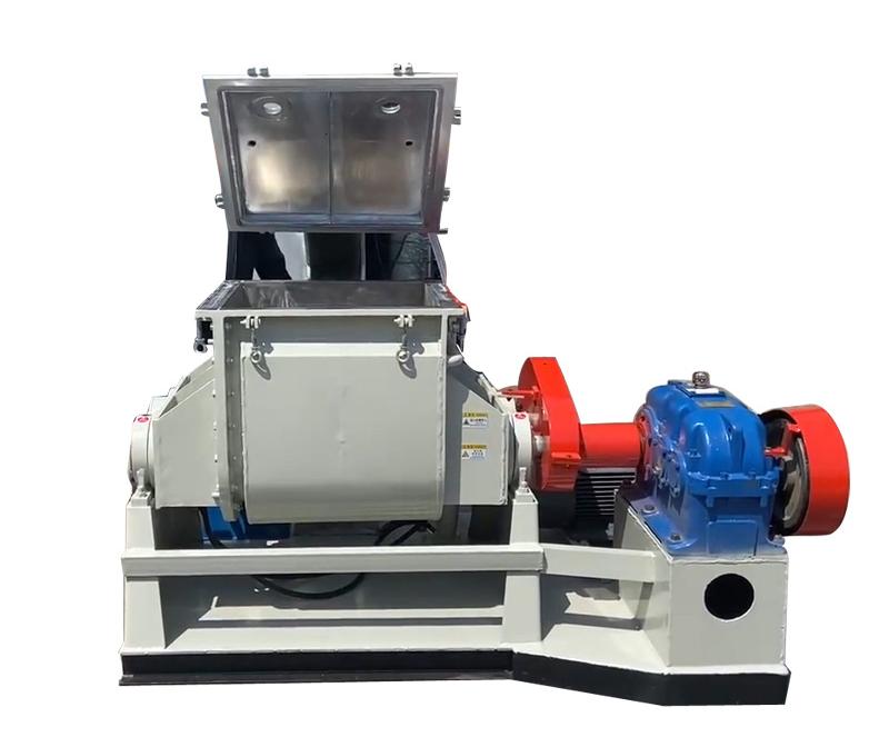 Single shaft horizontal feed paddle mixer